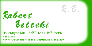 robert belteki business card